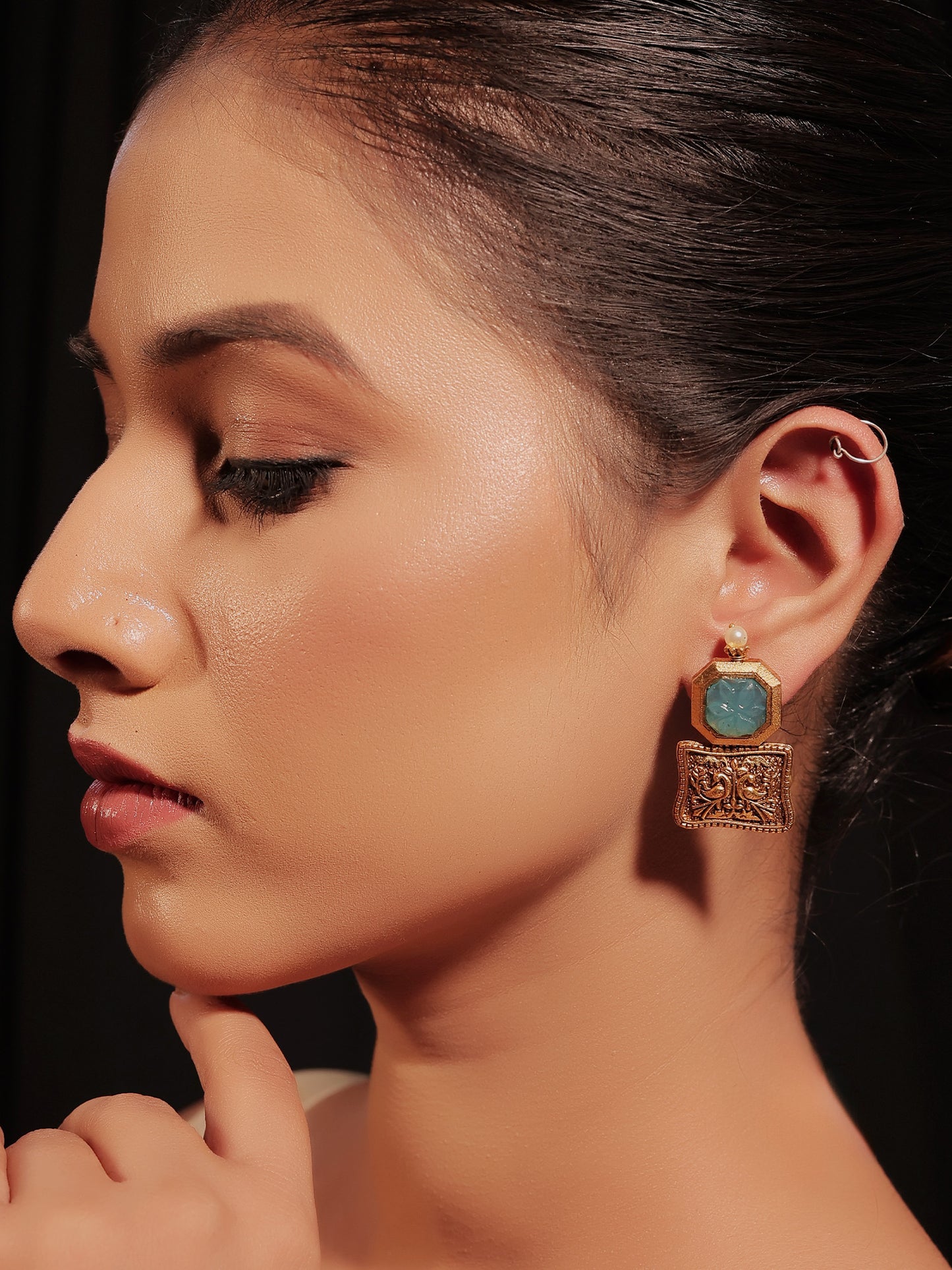 Riya Sky Blue Boutique Earrings