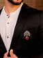 Tanmaya Ruby Men's Brooch