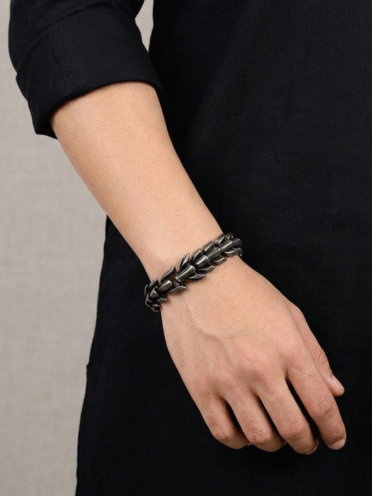 Daivey Black Men's Dragon Scale Bracelet