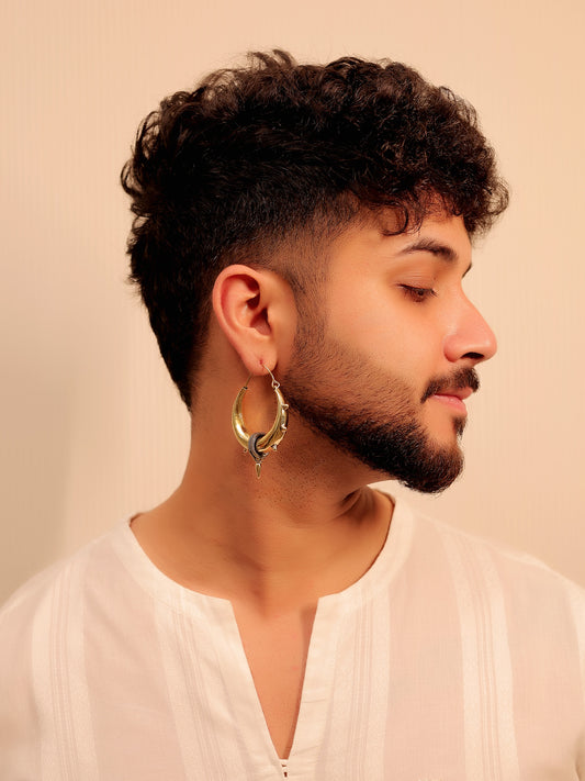 Darshan Golden Men's Earring