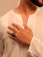 Jane Navy Blue Men's Finger Ring
