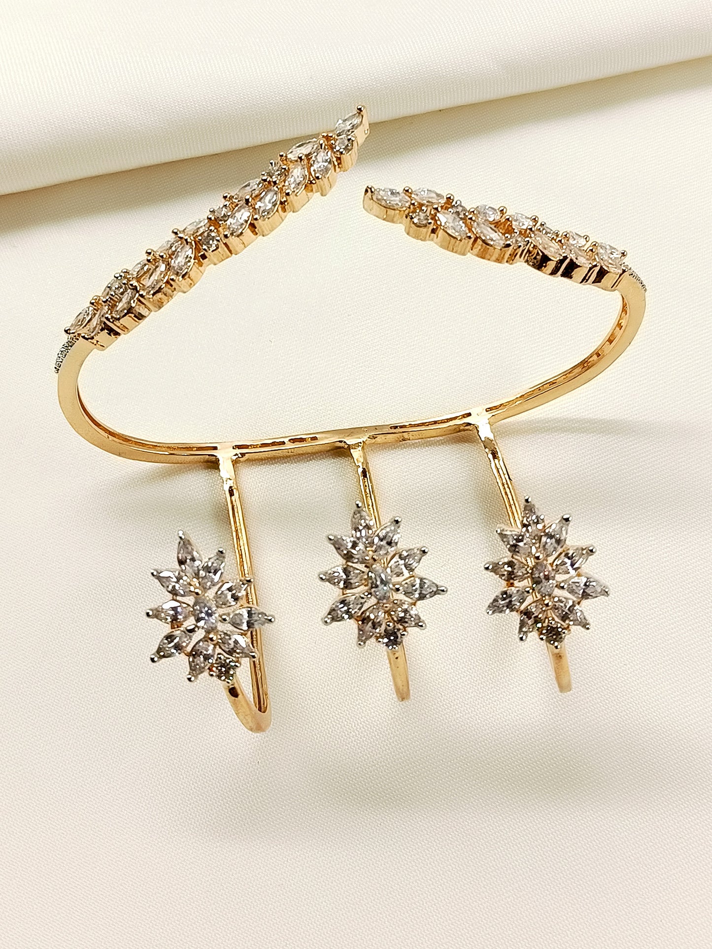 Johanna White American Diamond Palm Bracelet