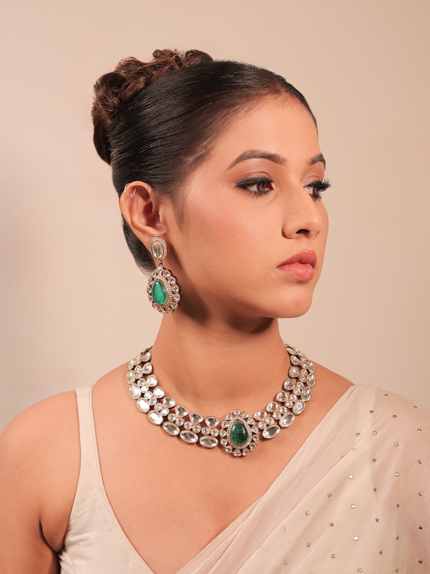 Saiya Green Victorian Necklace Set