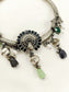 Jaanki Black Peacock Oxidized Hasli Style Necklace Set