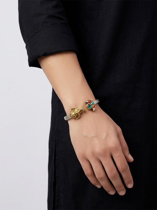 Hrithik Dual-Tone Ganesha Men's Bracelet