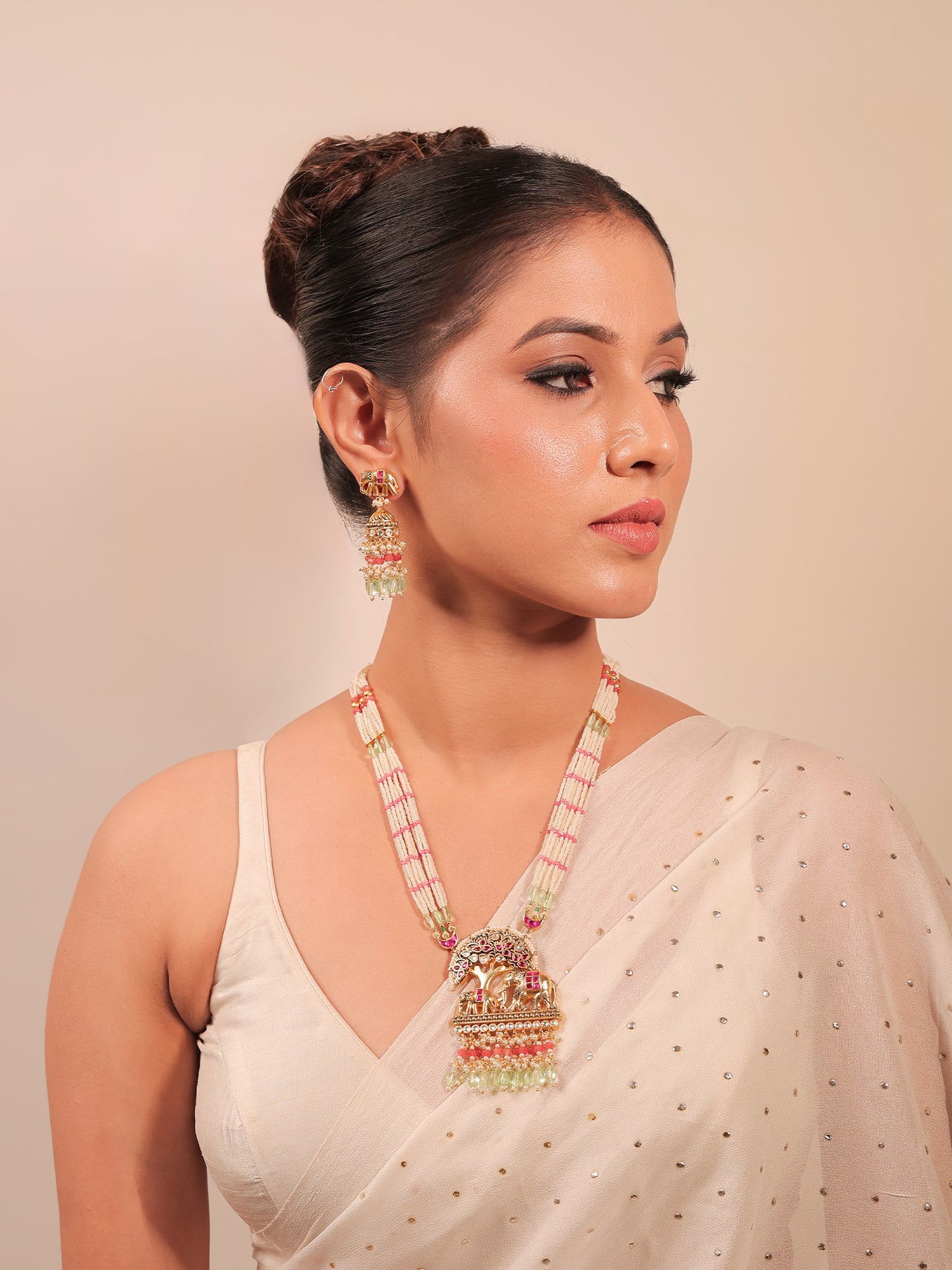 Aagamya Multi Colour Long Kundan Set