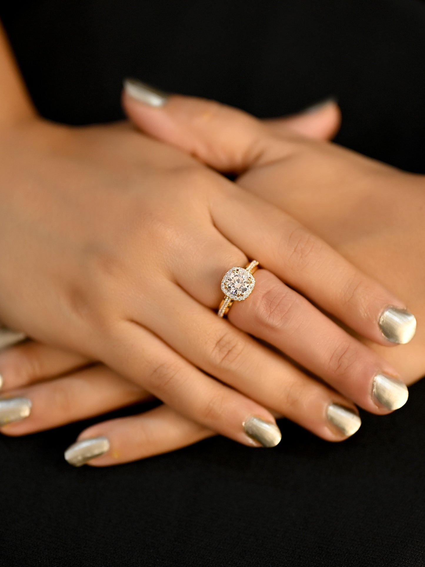 Seher American Diamond Finger Ring