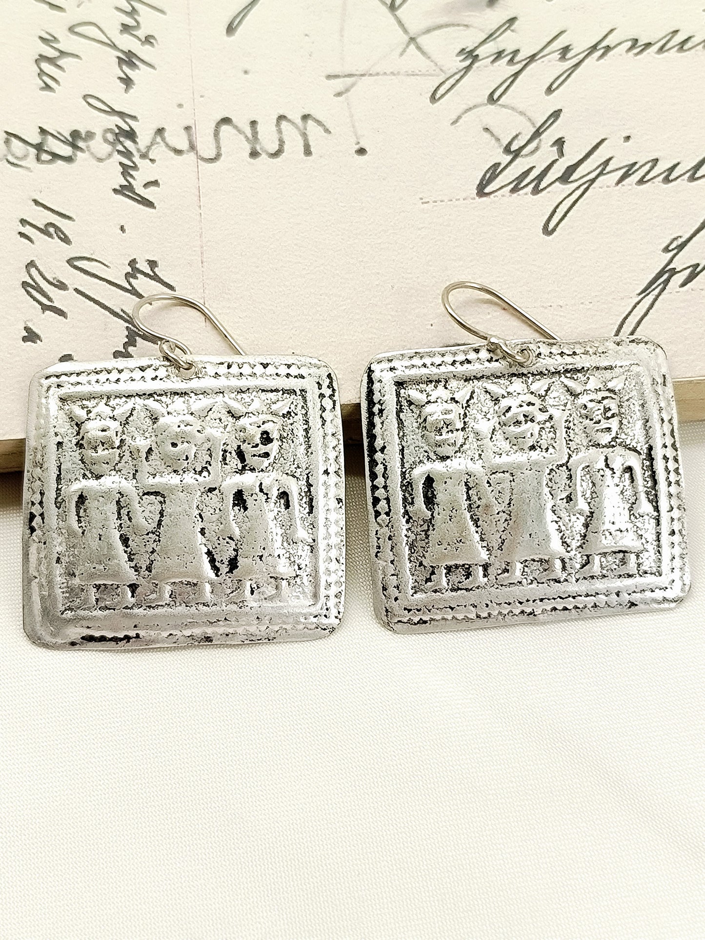 Omesh Silver Tribal Men's Earring