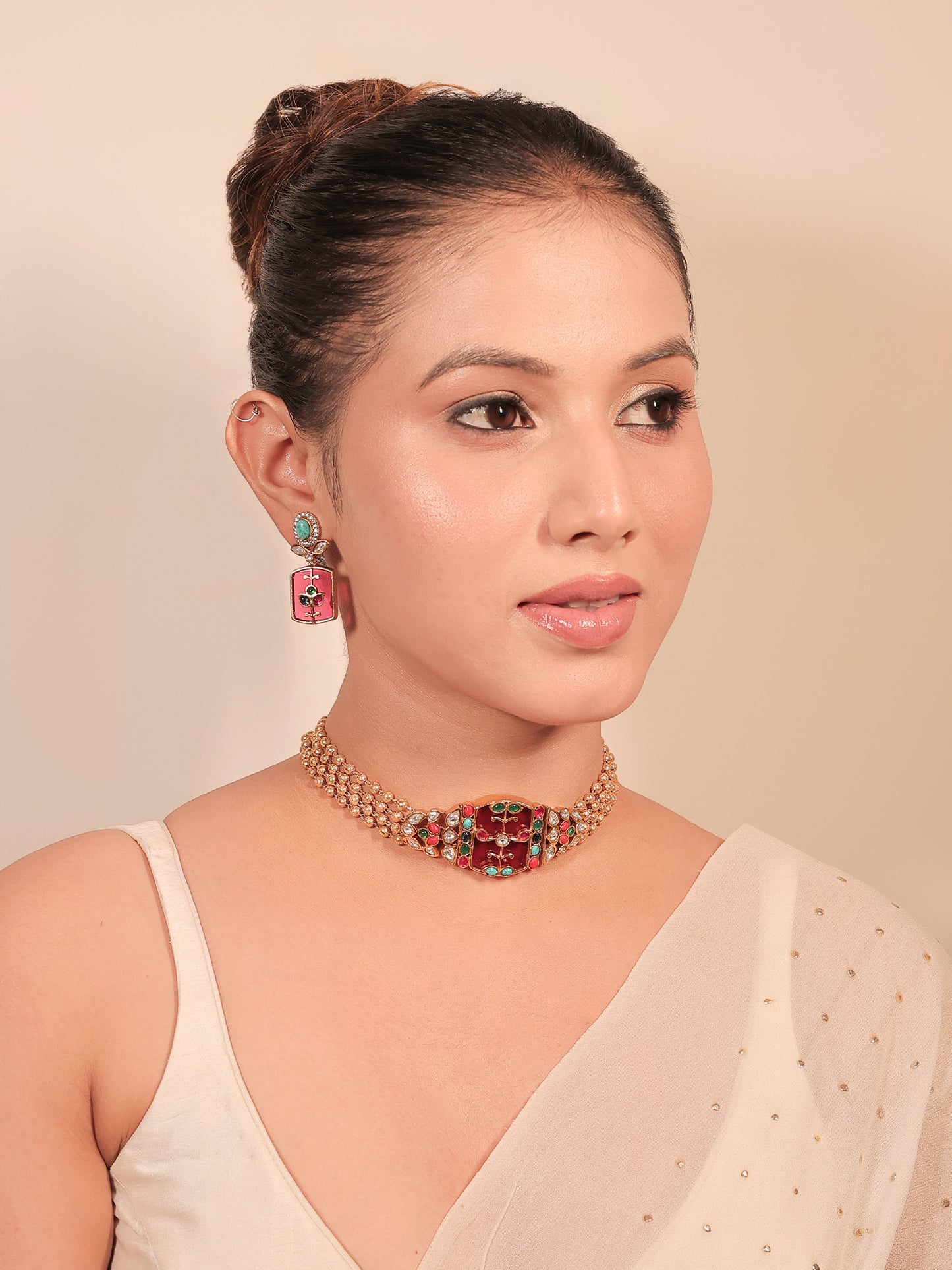 Siddhi Multi Colour Kundan Choker Set