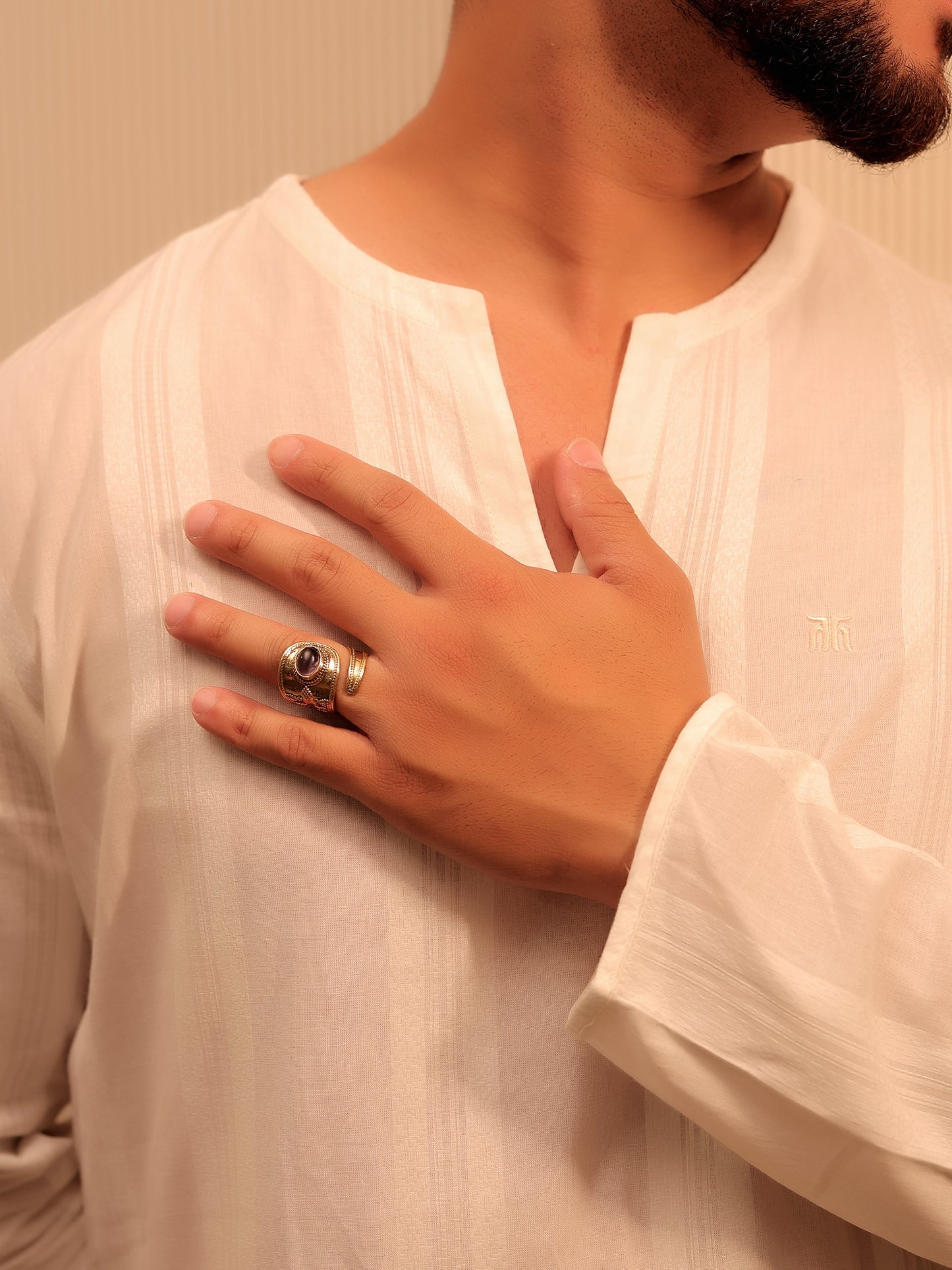 Rajat Purple Men's Finger Ring