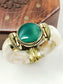 Arin Men’s Royal Green Onyx Stone Tribal Bone Bracelet