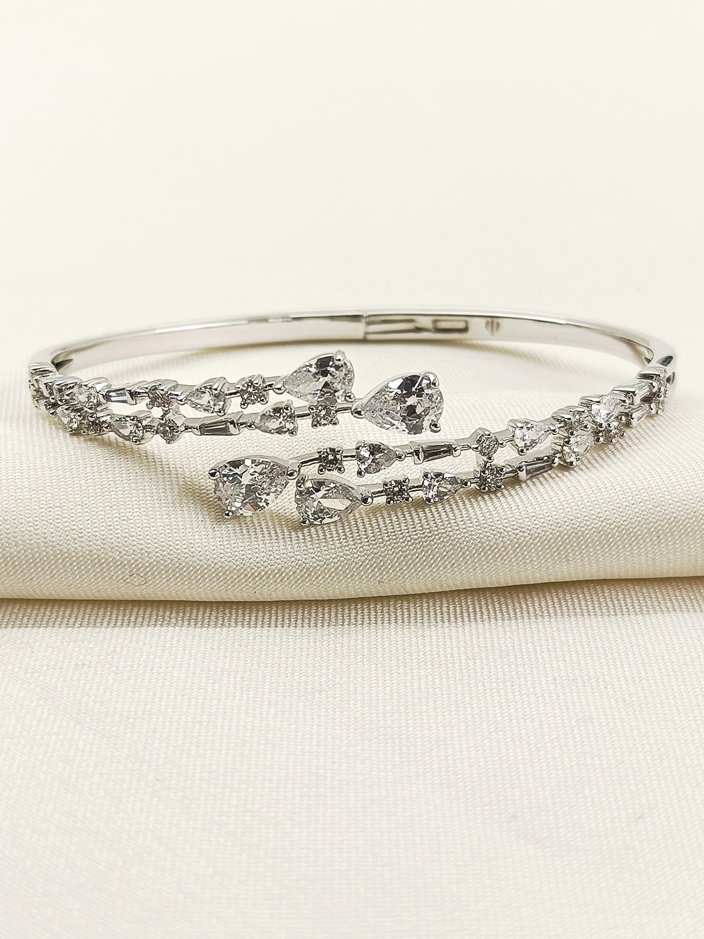 Nainsi White American Diamond Bracelet