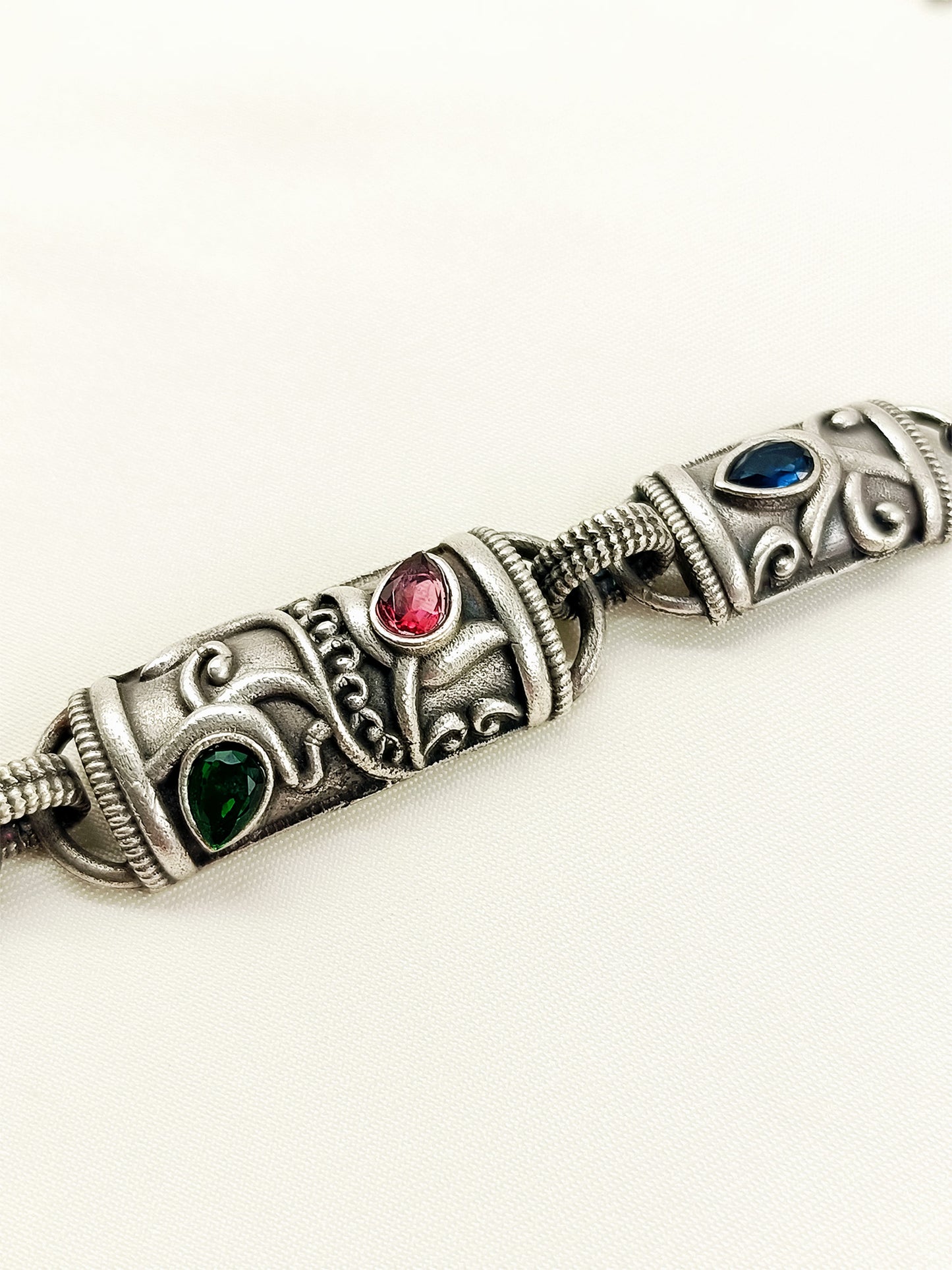 Clarissa Multi Colour Oxidized Choker Set