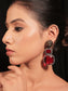 Amaris Maroon Victorian Earrings