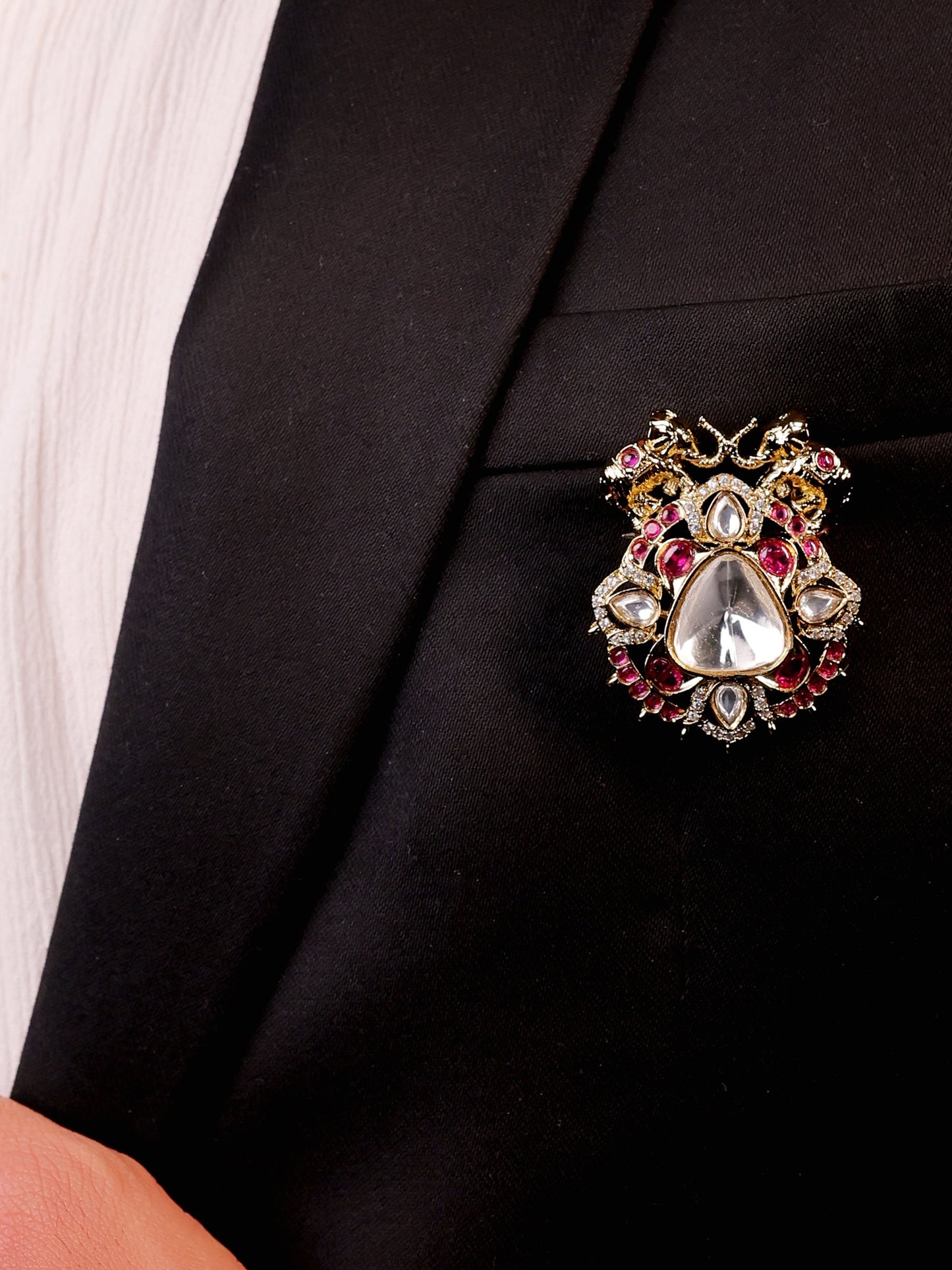Avi Ruby Men's Brooch