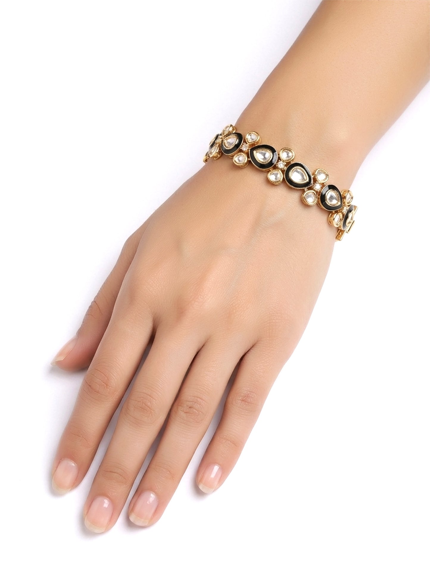 Everly Black Kundan Bracelet