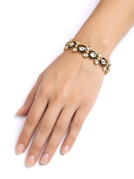 Everly Black Kundan Bracelet