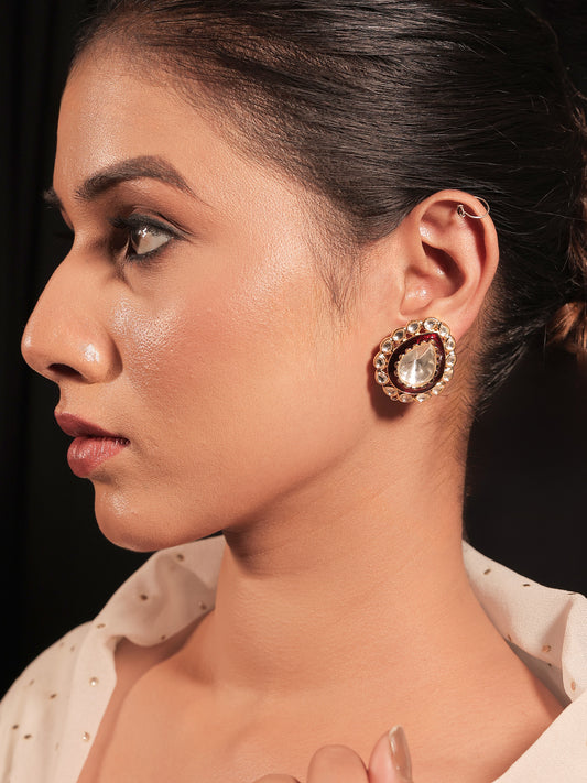 Arissa Maroon Kundan Tops