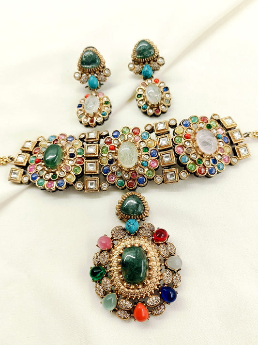 Samridhi Multi Colour Boutique Choker Set