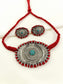 Aanandita Firozi Oxidized Choker Set