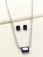 Anric Lavender American Diamond Necklace Set