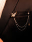 Inaayat Golden Pegasus & Star Brooch Pin With Chain