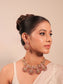 Seerat Majenta Antique Temple Necklace Set
