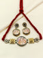 Bharti Rani Miniature Art Red Dori Choker Set