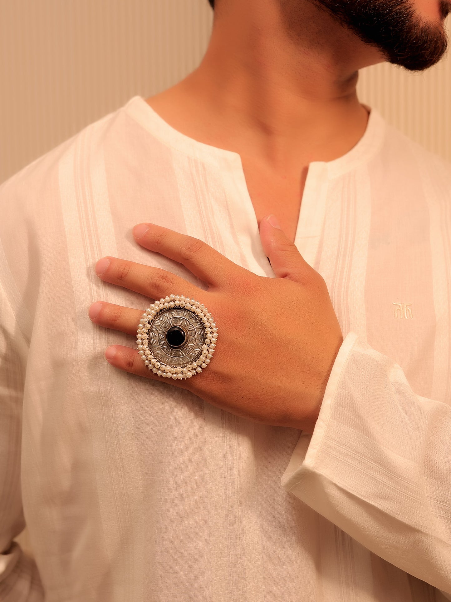 Adelyn Black Men's Finger Ring