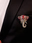 Aarit Ruby Elephant's Brooch