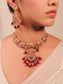 Kaveri Maroon Temple Antique Set
