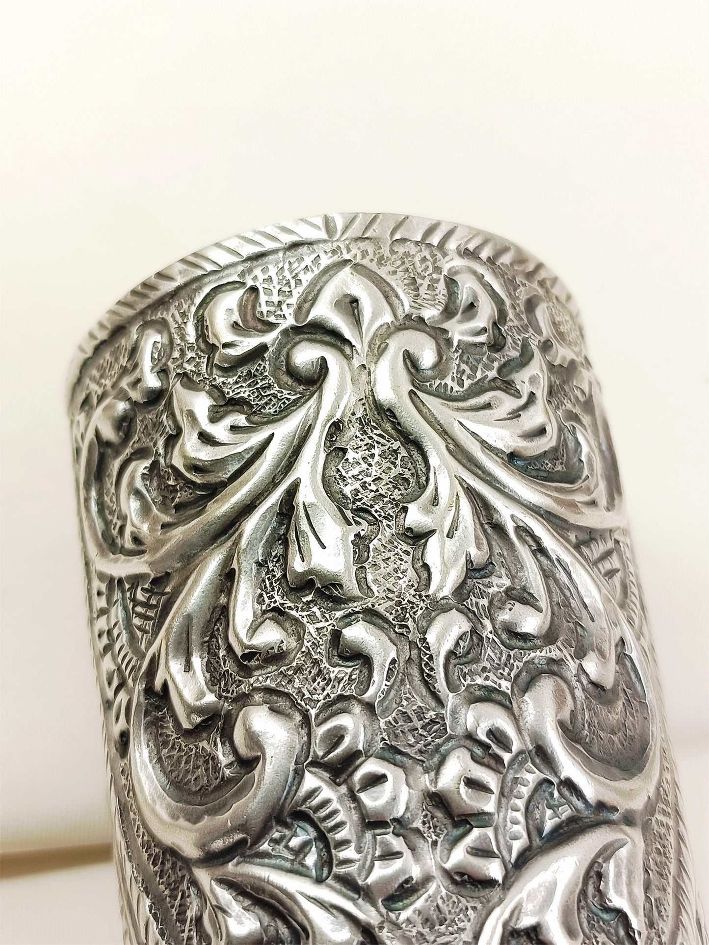 Vihari Silver Oxidized Men's Bracelet