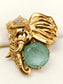 Neetesh Mint Green Elephant Men's Brooch