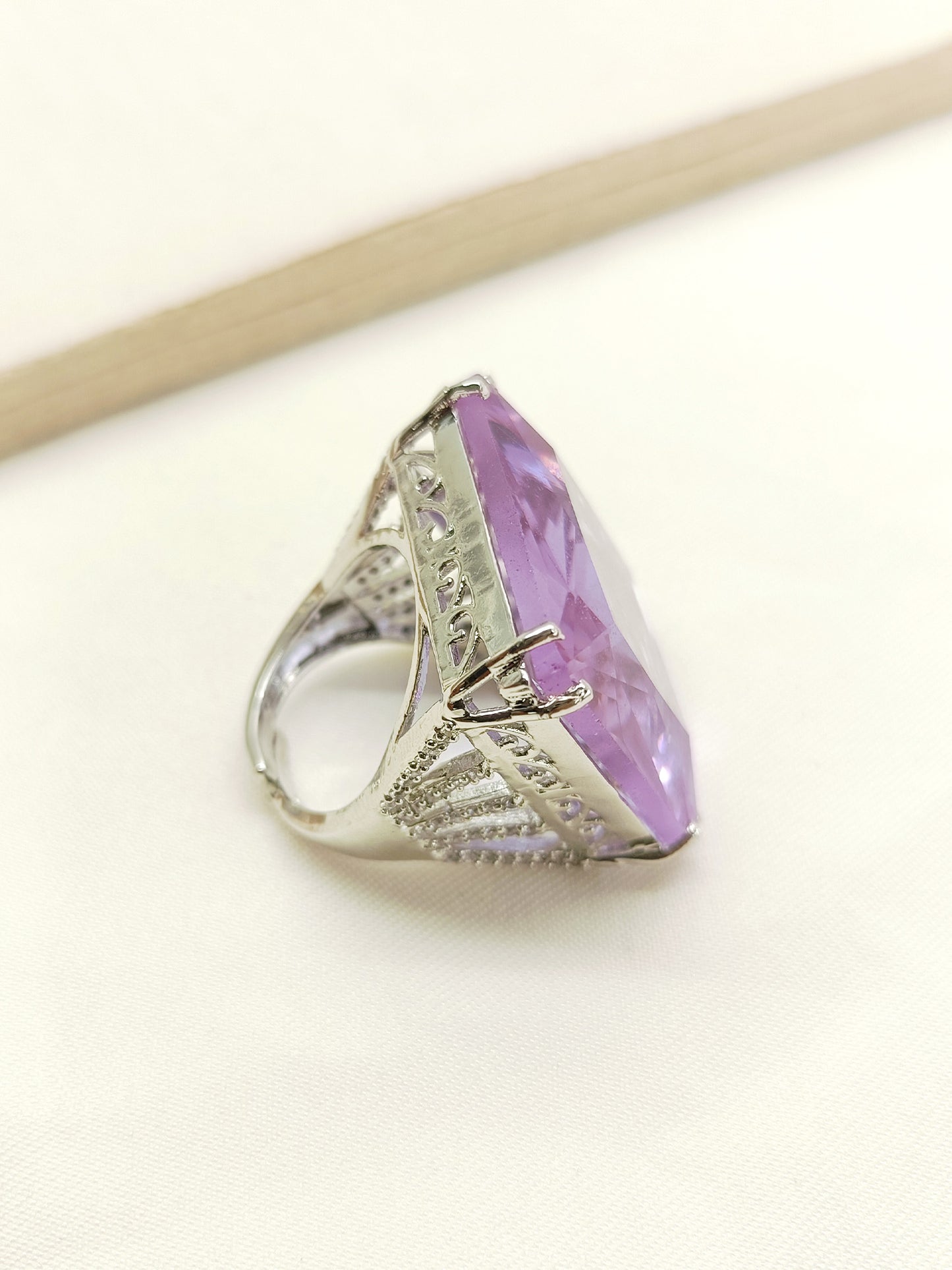 Ireland Lavendar American Diamond Finger Ring