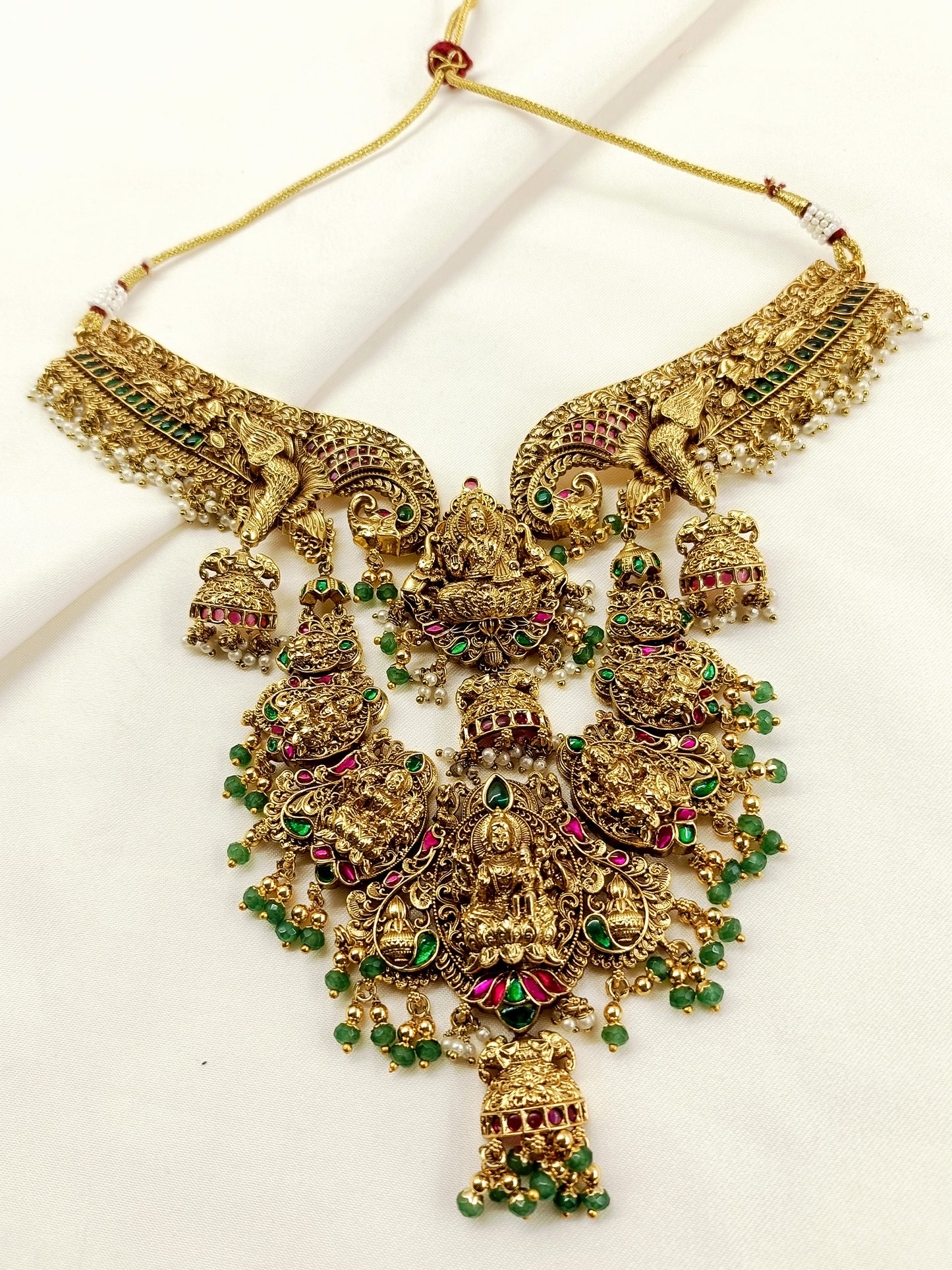 Parvardh Antique Temple Nakshi Lakshmi Neckpiece