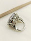 Josie White American Diamond Finger Ring