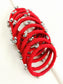 Samanvita Red Fabric Bangles with Ghungroo