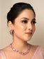 Damini Pink Swarovski Stone Necklace Set