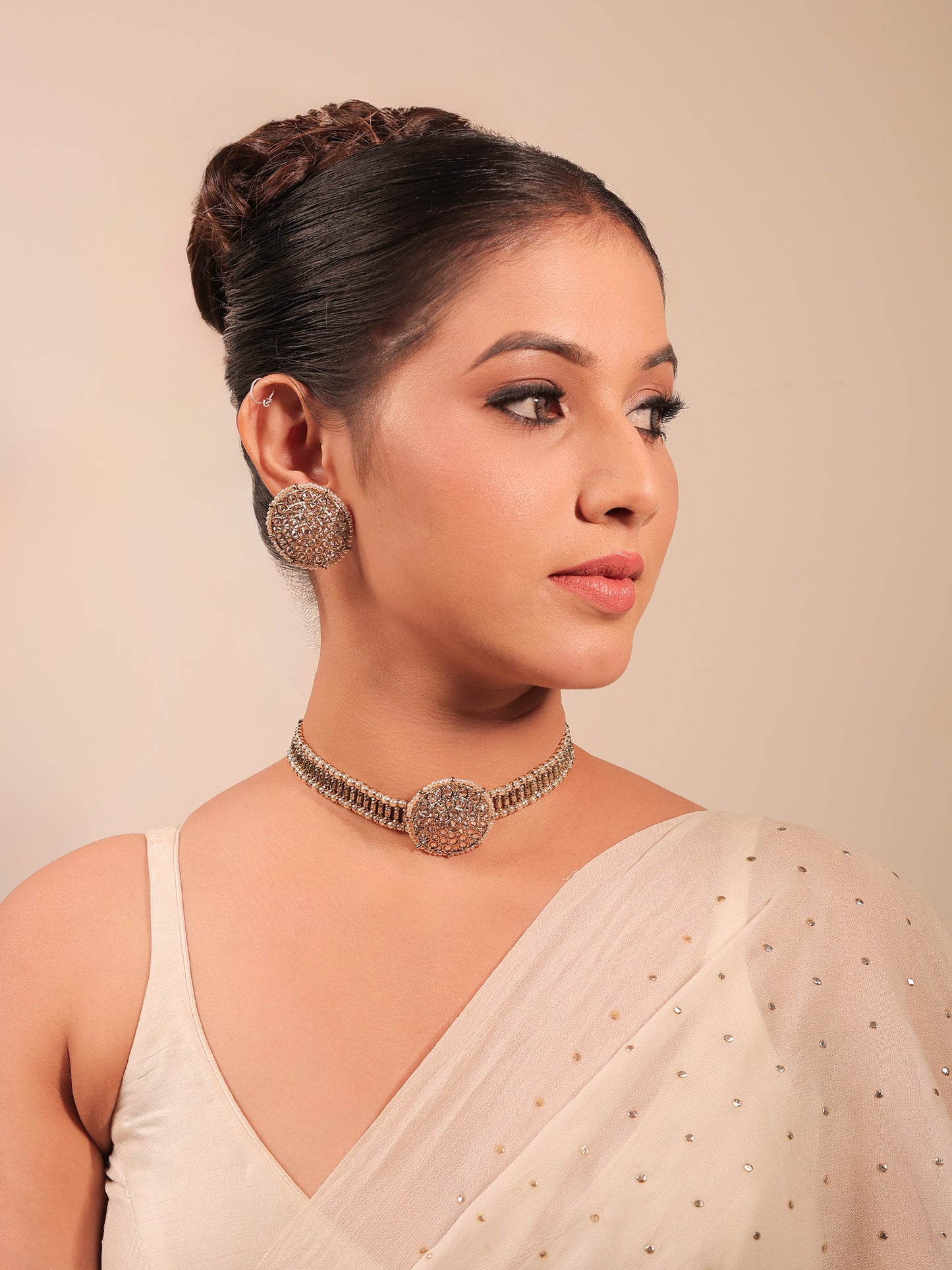Roopavni Copper Polki Choker Set