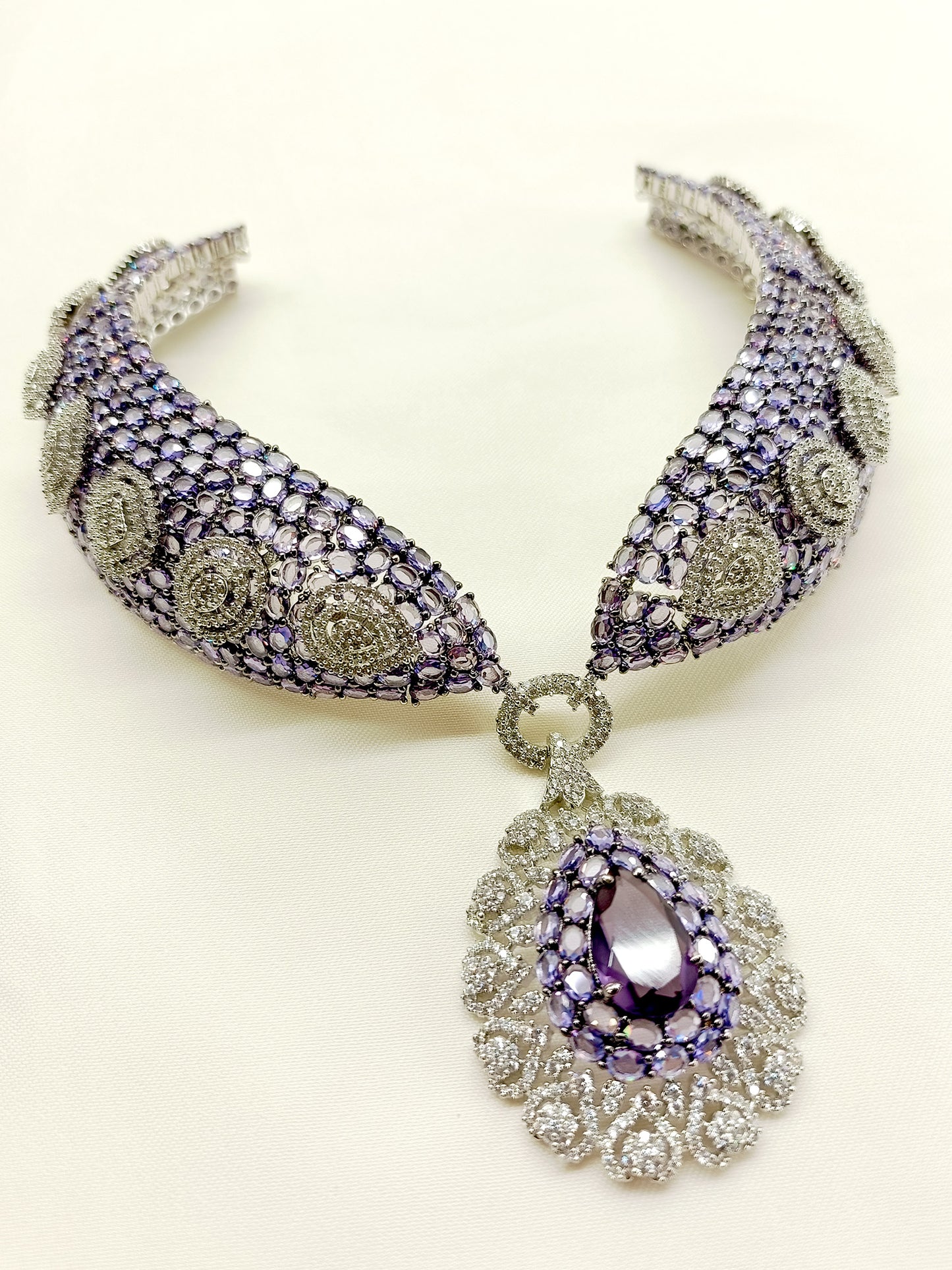 Ameliya Lavender American Diamond Set