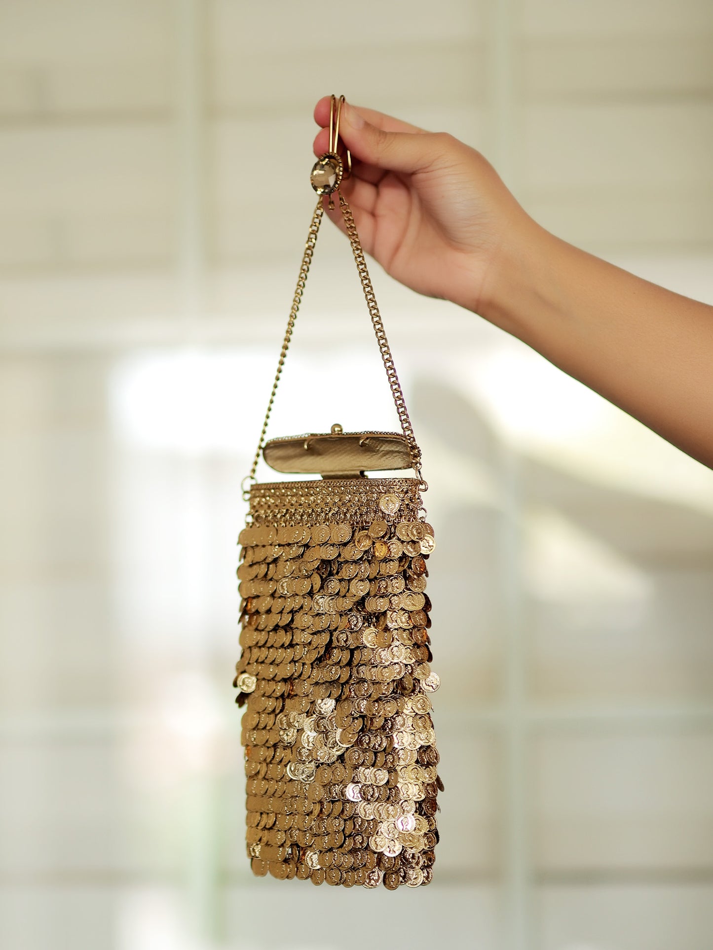 Aarzoo Golden Mobile Pouch