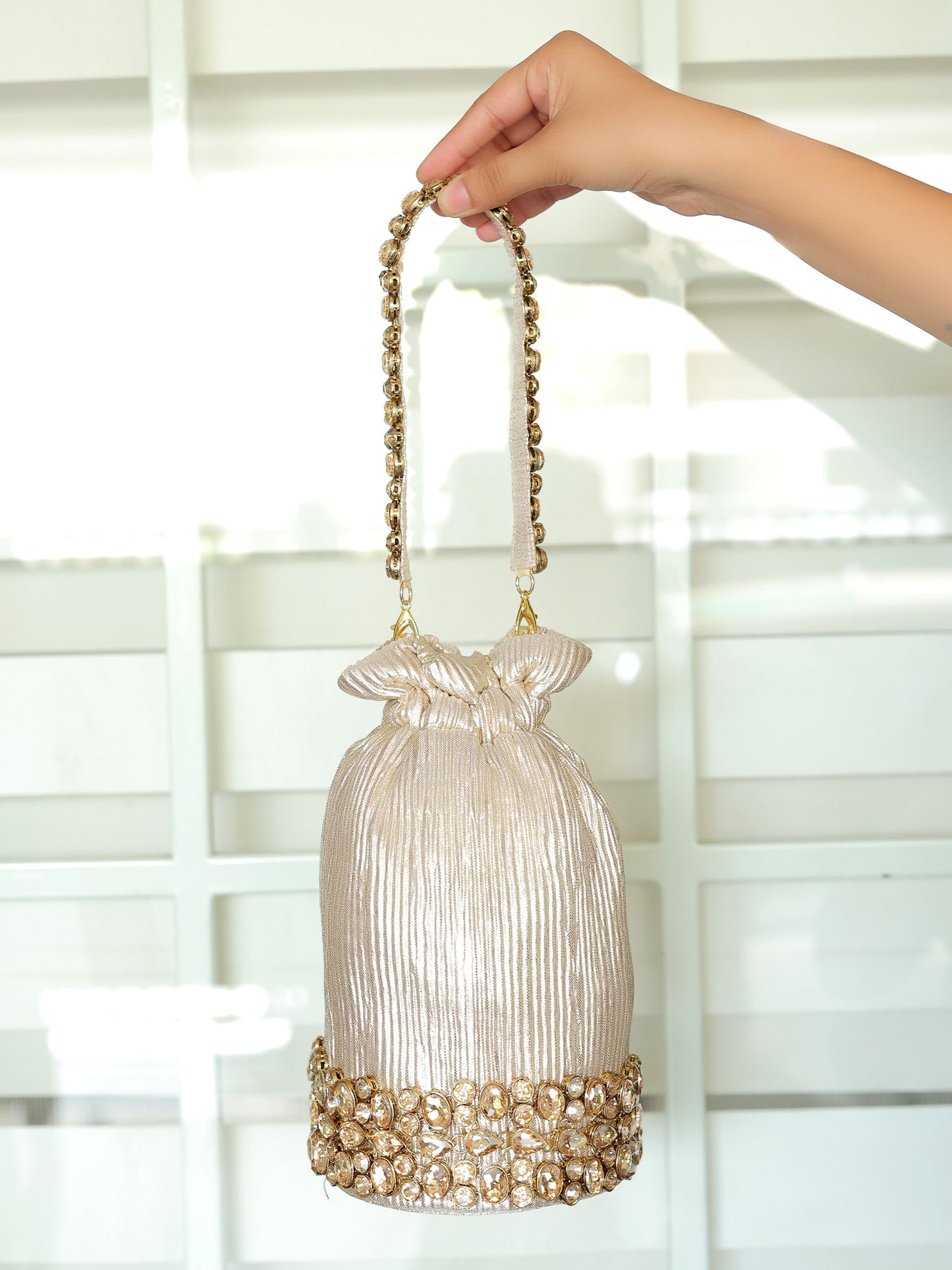 Yohani Golden Potli Bag