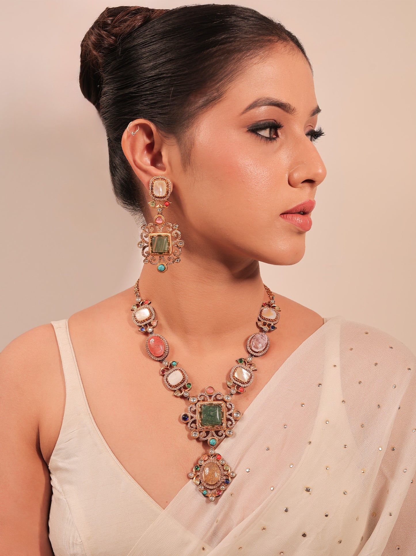 Vivian Multi Colour Boutique Necklace Set