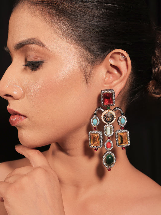 Gomti Multi Colour Victorian Earrings