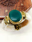 Vrnav Men’s Royal Green Onyx Stone Bone Bracelet