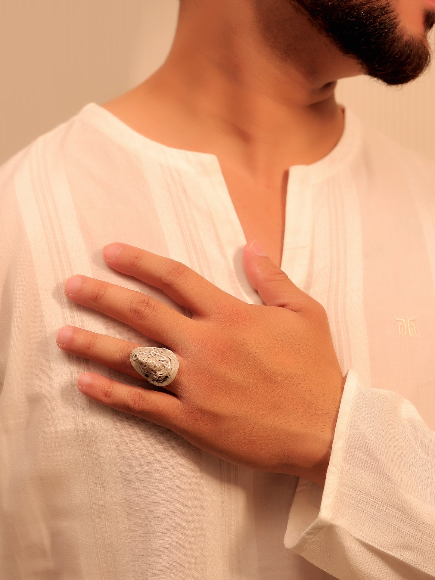 Amara Silver Tribal Finger Ring