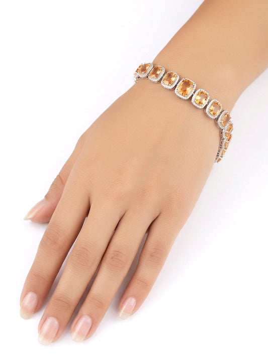 Irika Copper American Diamond Bracelet