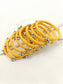 Raza Yellow Fabric Bangles with Ghungroo