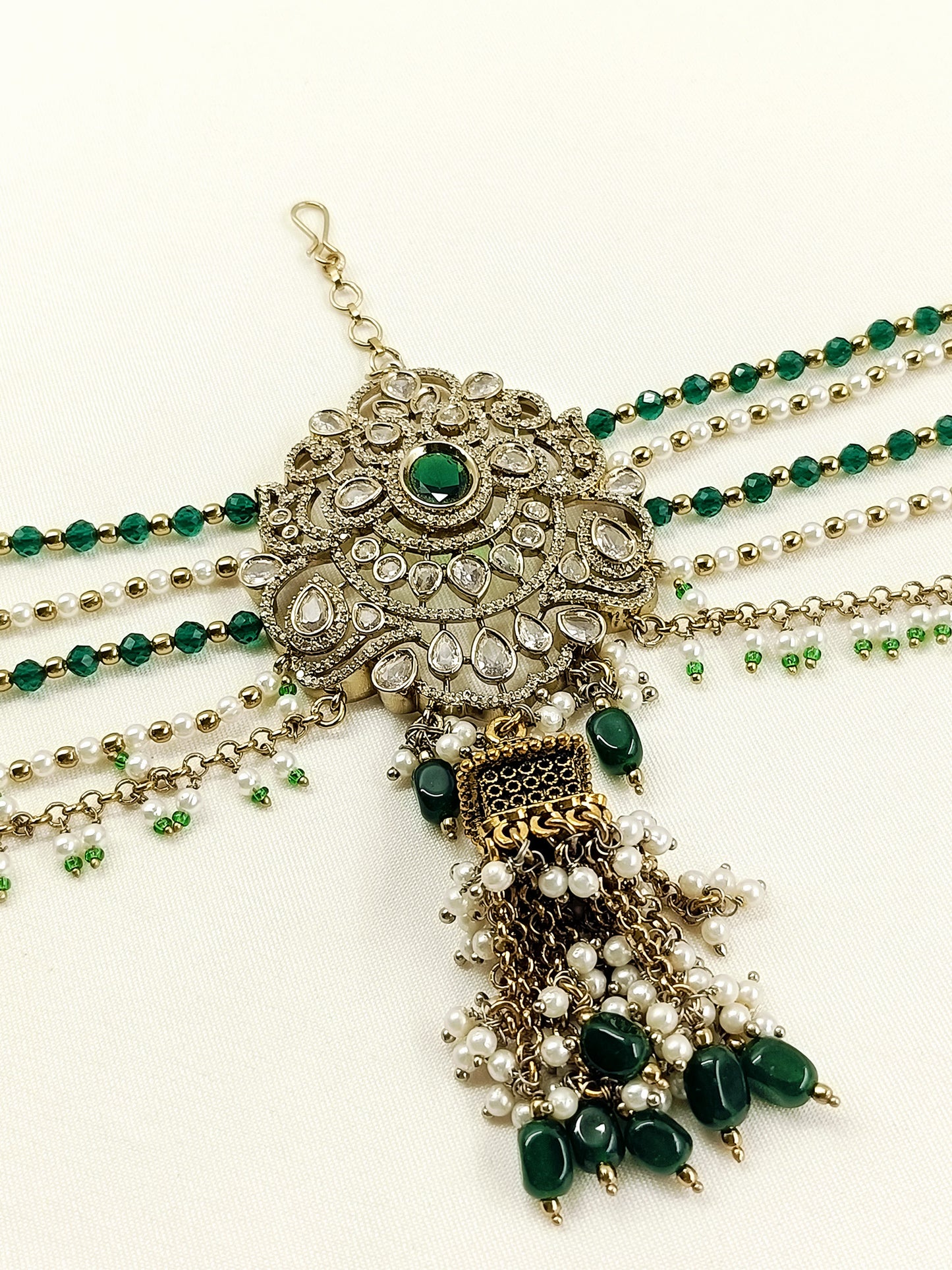 Chanchal Green Hair Brooch
