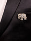 Shaurya Black Elephant Brooch